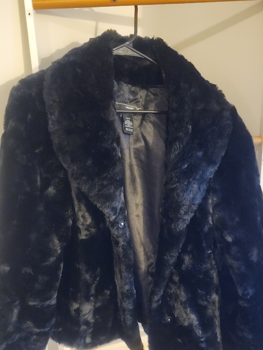 Venezia Black Faux Fur Teddy Coat